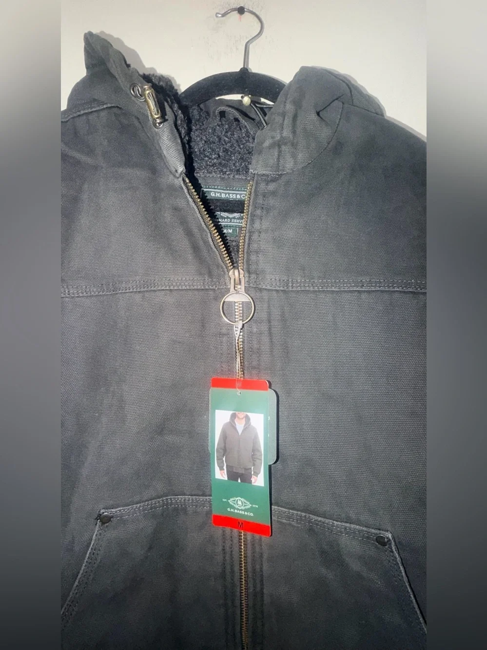 G.H. Bass & Co. Gray Hooded Puffer Jacket